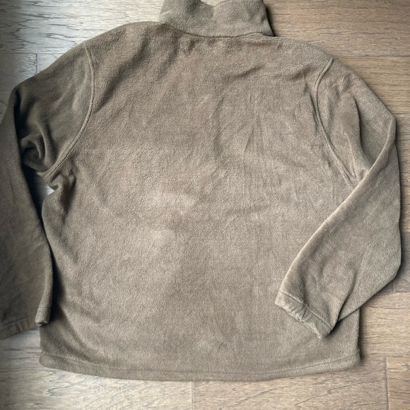 Men’s Woolrich Light Brown Fleece Jacket with Full-Zip-Size XL - Picture 5 of 9